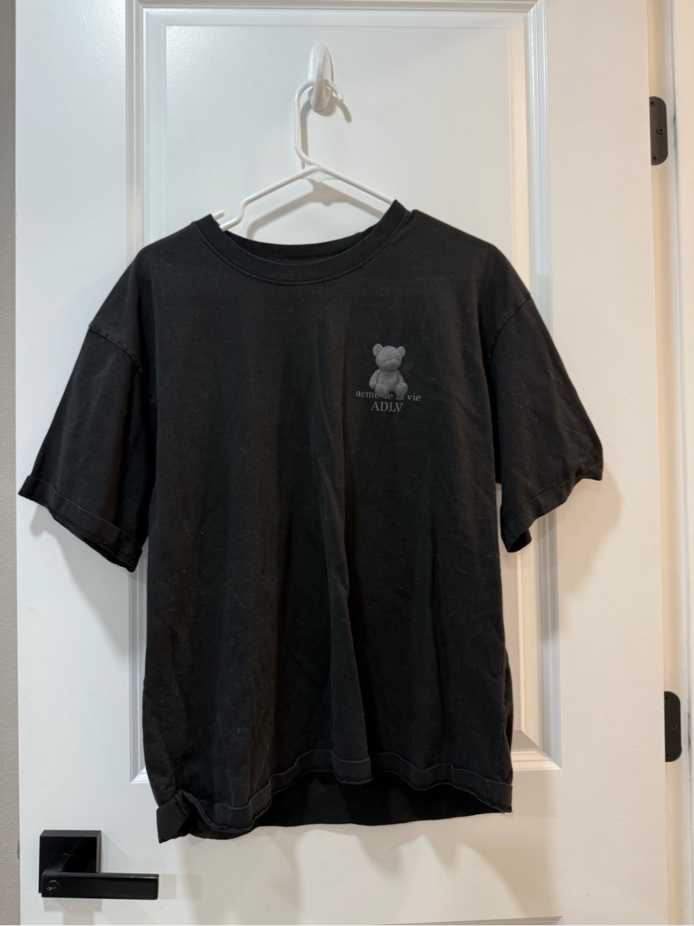 Men's Black Teddy Graphic Short Sleeve Tee